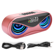 FM rádiobudík s Bluetooth reproduktorom s nastaviteľným jasom, nočným svetlom, nabíjateľnou batériou, handsfree volania, bezdrôtovým