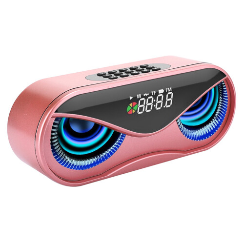 Ραδιόφωνο FM Ξυπνητήρι με ηχείο Bluetooth με ρυθμιζόμενη φωτεινότητα, νυχτερινό φως, 2