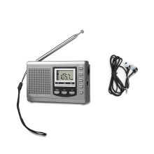 Rechargeable Radio Digital Tuner with Bass Speaker Portable Shortwave Radios, Features MIC Recording Line In Recording Multiple Playback Modes and Sou