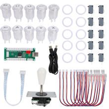 Easy Install Zero Delay USB Encoder Game Controller Support Raspberry Pi Retro Controller LED Arcade Game DIY Parts High Quality Heat Resistant Plasti