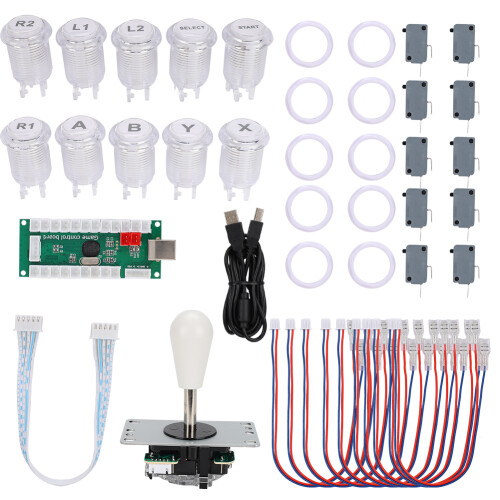 Easy Install Zero Delay USB Encoder Game Controller Support Raspberry Pi Retro Controller LED Arcade Game DIY Parts High Quality Heat Resistant Plasti