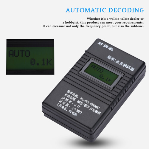 Radio Frequency Counter Meter Handheld, Measuring Range 50MHz Up To 2.4GHz Accurate Test For CTCSS Testing With Optional Frequency Step And Long Press 1