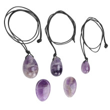Massage Stones For Crystal Healing, Yoni Eggs Strengthen Pelvic Floor Muscles With Natural Gemstones And String Attached Sacred Place Symbolism
