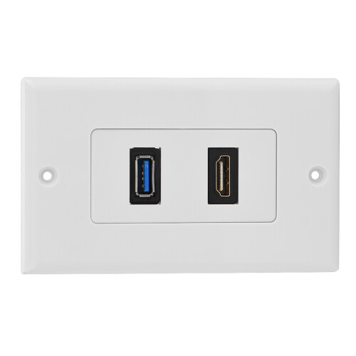 Πλάκα τοίχου πολυμέσων HDMI USB3.0 Ενσωματωμένη υποδοχή δύο σε ένα, γενικής 1