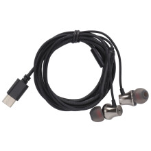 Ørepropper til basstereo, Hi-Fi-lyd in-ear-hovedtelefoner med ergonomisk design og integreret mikrofon, sikker pasform og lydstyrkekontrol til
