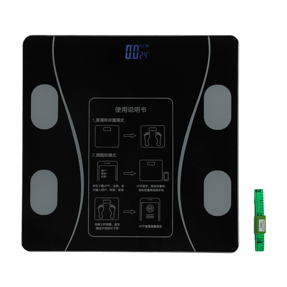 Intelligent Digital Scale For Body Composition Analysis With Bluetooth Connectivity Smartphone App Sync LCD Display Accurate Measurement Highly Sensi