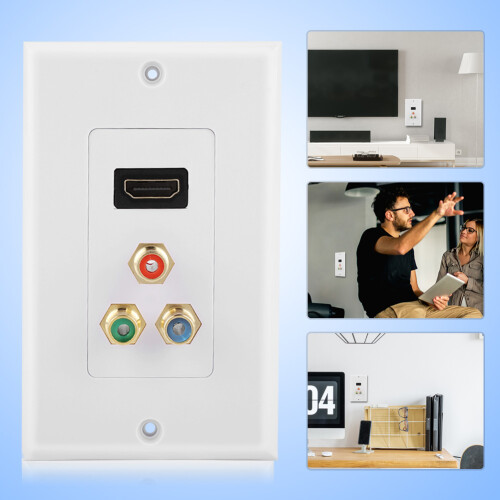 Βάση τοίχου HDMI εξαιρετικά υψηλής ταχύτητας με Ethernet Pass-Thru και συμβατότητα VGA για 2