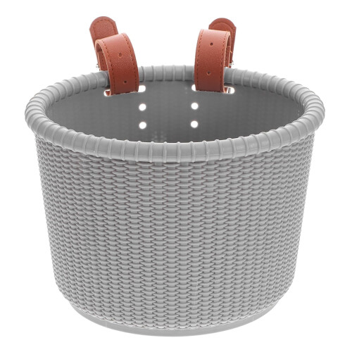Bike Basket Fixed Strap Thick Plastic Front For Bikes And Scooters Compact Lightweight Easy Install