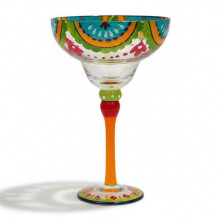 Colorful Crystal Cocktail Glasses Set 270ml Lead Margarita and Martini Glasses for Parties
