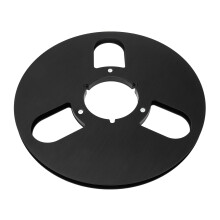 10 Zoll Aluminiumlegierung leeres Reel für 1/4 Zoll Bänder, Schwarz, mit 3 Löchern