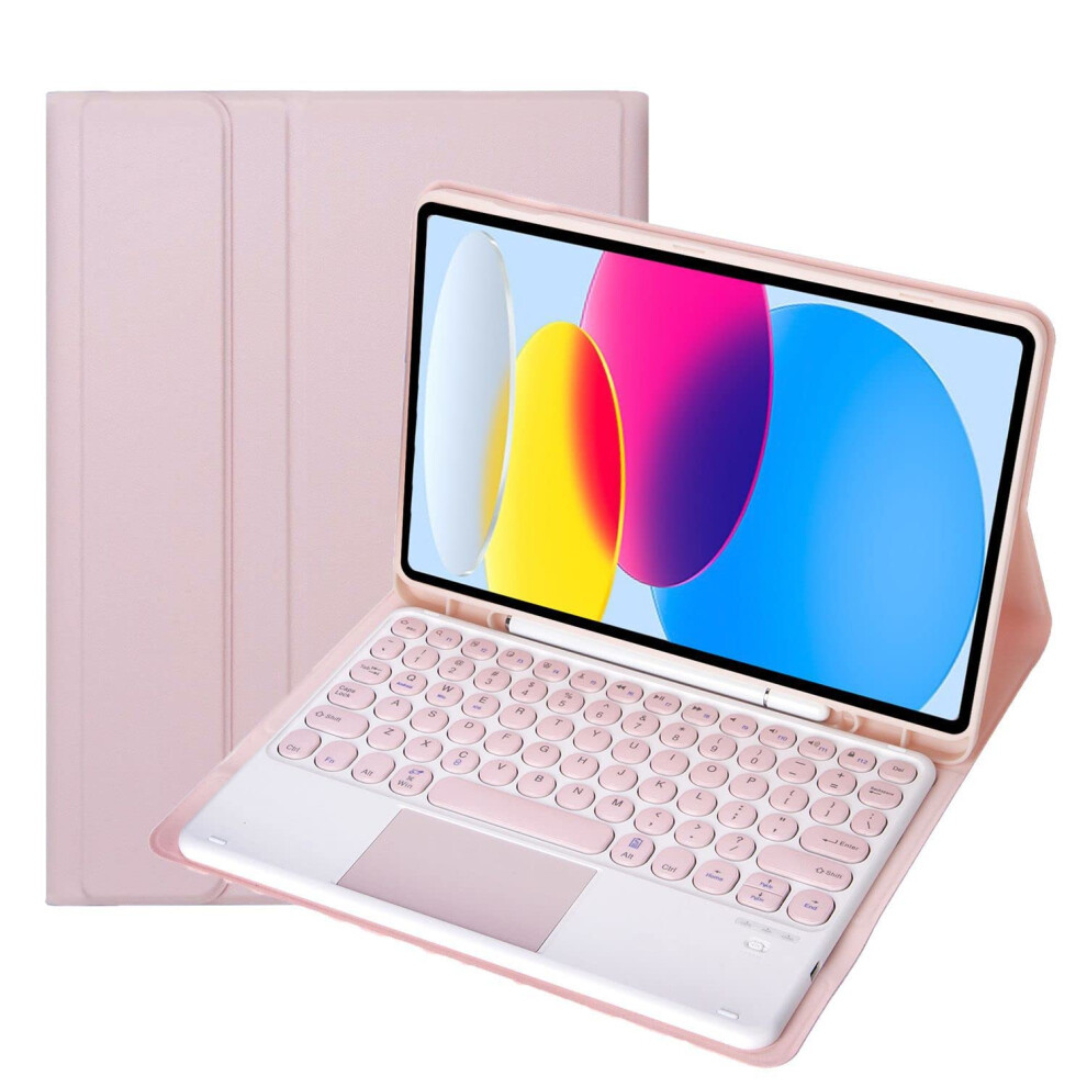 Keyboard Case For Ipad 9.7 Inch Air Pro Bluetooth With Touchpad Pencil Holder Magnetic Pink 9199774000741