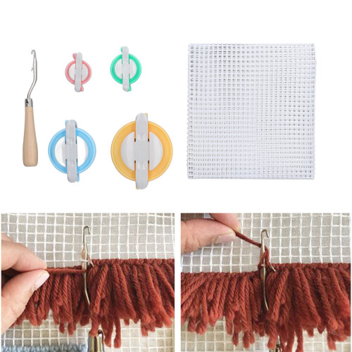 Durable Rug Hooking Mesh Kit for Carpet Making, 50x50cm
