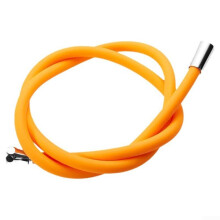 0.5M Flexible Silicone Shower Hose Orange AntiWinding Pressure Stainless Steel Fittings StandardCompatible