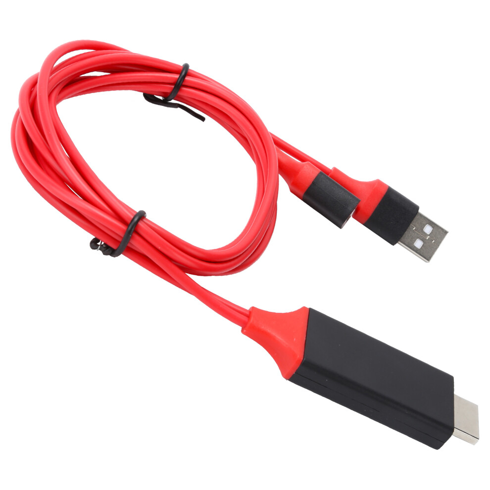 1080P Type-C To Hdmi Cable For Ios Android, 2M Display Adapter Red 8711382519005