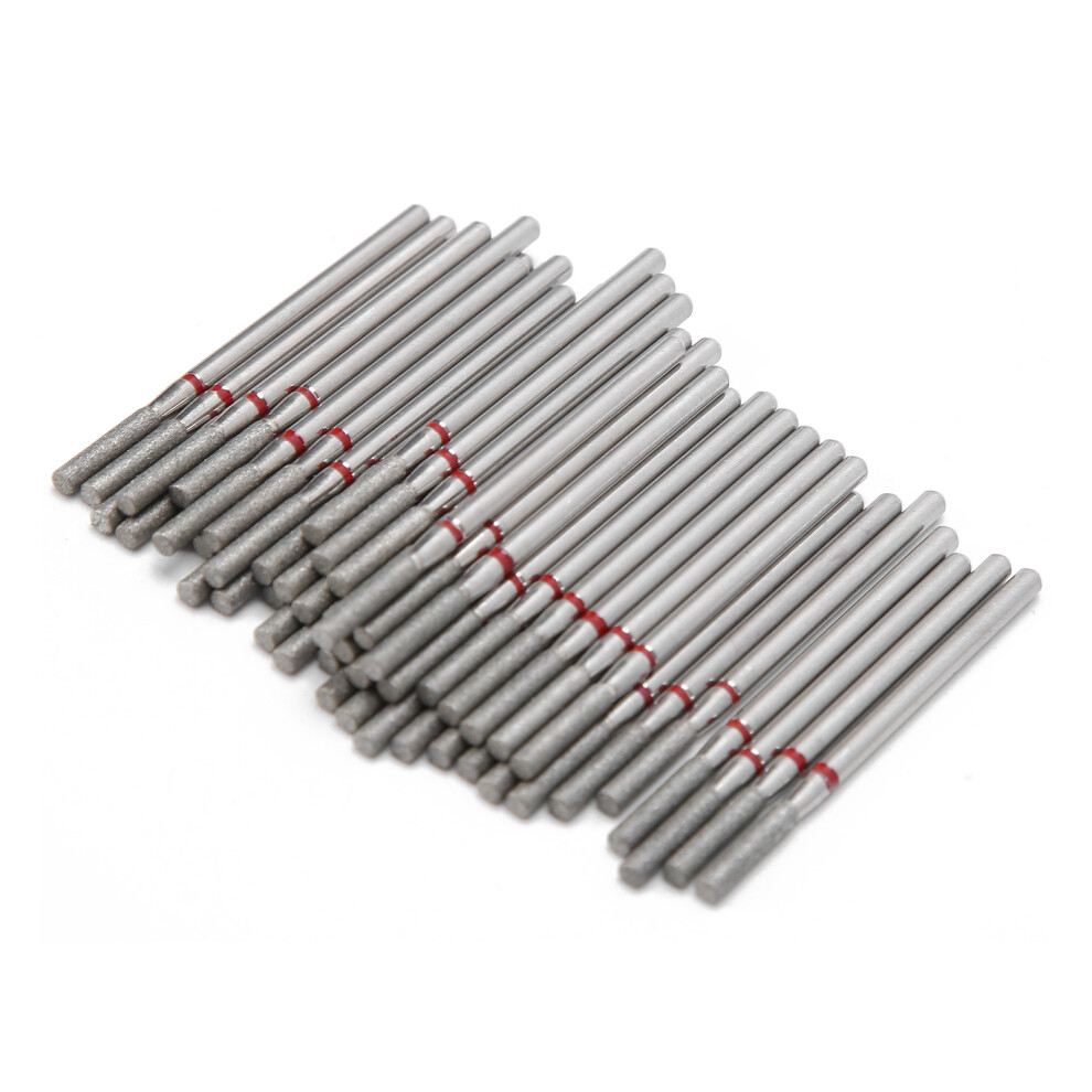 50pcs Flat Head Nail Drill Bits for Polish & Dead Skin Removal