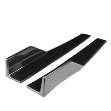 17.7x3.3in Glossy Black Side Winglet Wing Diffuser Car Body Kit ABS