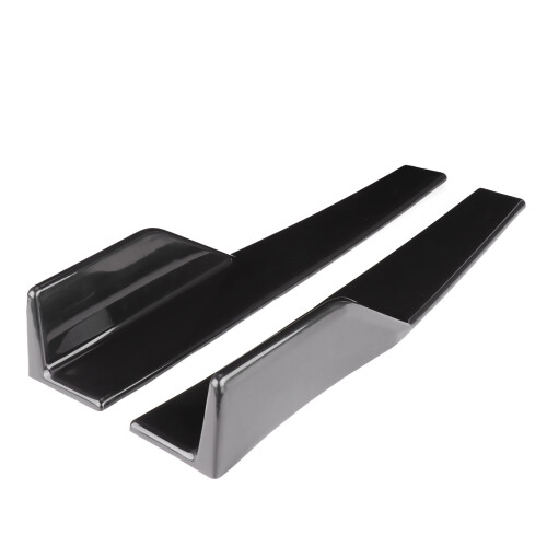 17.7x3.3in Glossy Black Side Winglet Wing Diffuser Car Body Kit ABS