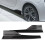 17.7x3.3in Glossy Black Side Winglet Wing Diffuser Car Body Kit ABS 4