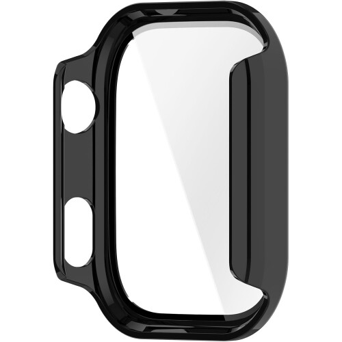 Screen Protector and Case for Redmi Watch 6, Full Coverage Hard PC Shockproof Bumper, Tempered Glass Black 2