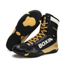 Boxing Shoes Men Unisex Training Sneakers Wrestling Shoes NonSlip Rubber Sole 43 EU Gold Powerlifting