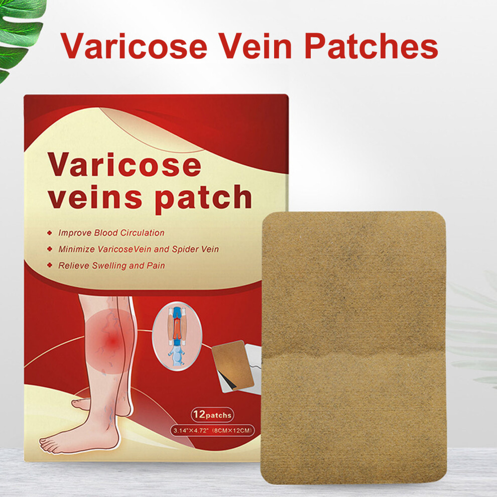 Relieve Varicose Veins Patch Reduce Swelling Natural Herbal Extracts Deep Penetration Breathable Fabric Safe For Skin Treatment Suitable For Long Sit