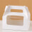 White Window Cake Box, Transparent PET, Used for Cake Rolls, Baking and Snacks, Portable Packaging. 7