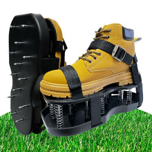Lawn Aerator Shoes with Spring Base Spikes for Soil Aeration, Adjustable Straps and Heel Support