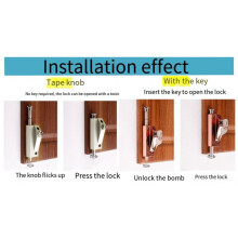 Drehtürriegel, Türrahmen, Türschloss, Doppeltür, Federriegel, Diebstahlsicherung, Ineinander Greifende Heim-Hardware-Dekoration A