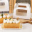White Window Cake Box, Transparent PET, Used for Cake Rolls, Baking and Snacks, Portable Packaging. 6