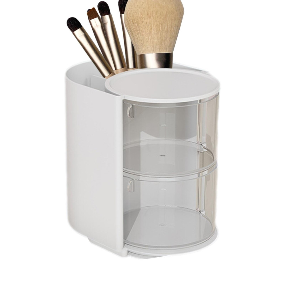 Rotating Beauty Organizer For Makeup Brushes And Powder Puff Storage MultiLayer Rotating Makeup Organizer Section B