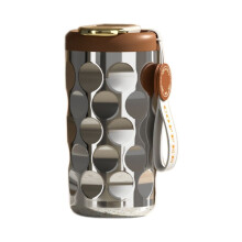 Tazza da Caffè Isolata In Acciaio Inossidabile A Doppia Parete da 410 Ml, Interno, per Bevande Calde, Regalo Ideale. A