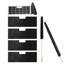 6 Stück GE-Waschtrockner-Kombination, WH01X35719 Ersatz-Flusenfilter mit Trockner-Entlüftungsbürste, Filter für GE-Waschtrockner-Filter