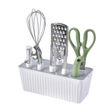 Set di Utensili da Cucina Coltello da Frutta, Forbici, Pelapatate per Frutta e Verdura, Apribottiglie Combinazione Multifunzione con Base A