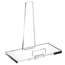 8-Zoll-Acrylständer Zur Präsentation, Transparenter Postkartenständer, Bilderständer mit Quadratischer Blockbasis für das Home-Office