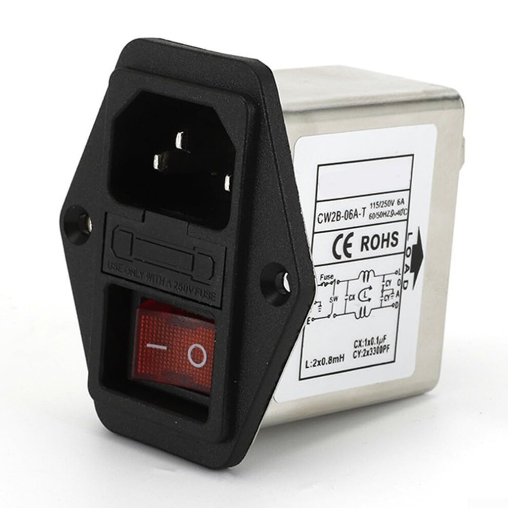 Potential Test Voltage Capable 230V Ac For Emi Power Filter Integrated Iec Module Cw2b6ared Electronics Use 9347817433067