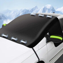Car Windshield Snow Cover for Onix II Sedan 20192025, Magnetic AllSeason Windscreen Protector with Mirror Covers and Reflective Strips