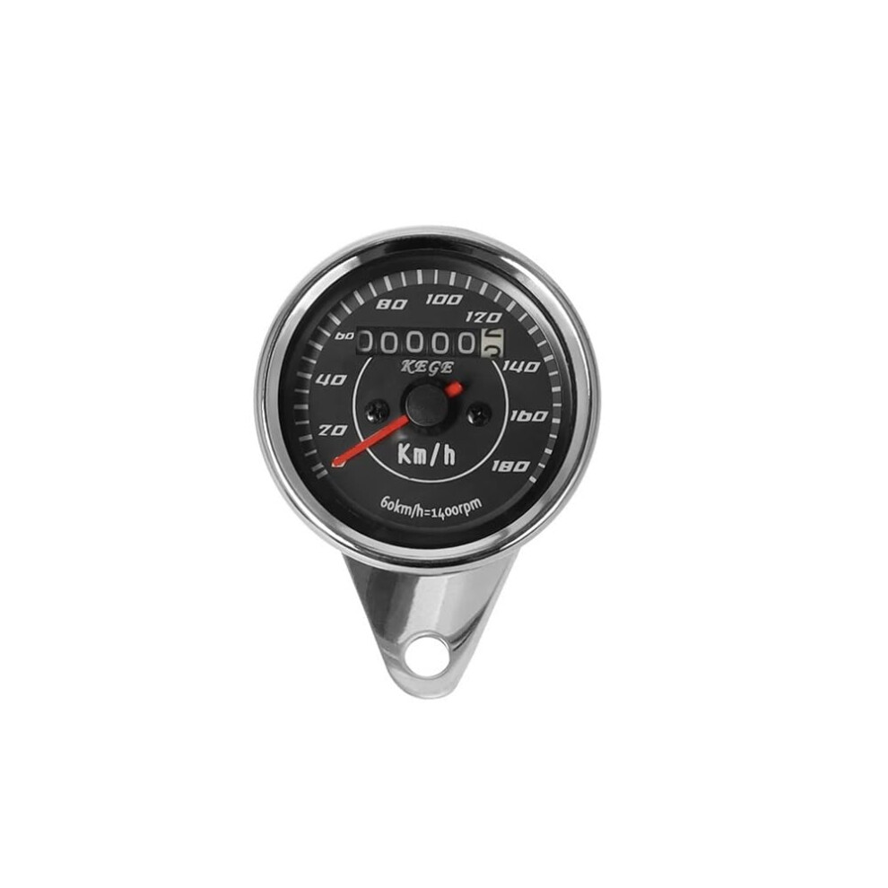 Motorbike Odometer Tachometer Gauge Universal Motorcycle Speedometer With Led Chrome Odometer For Cafe Racer Light 9347817520316