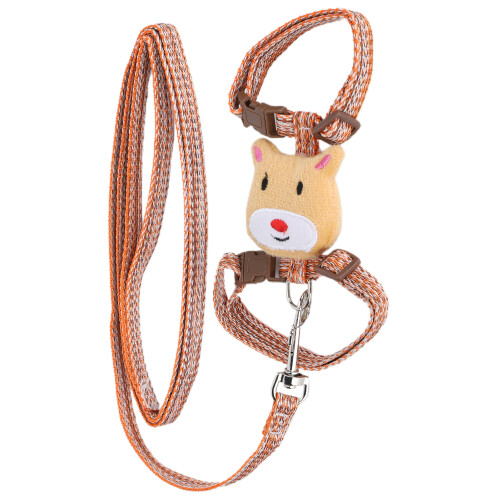 AntiLost Cat Harness with Leash, Adjustable, Escape-Proof, Orange 1