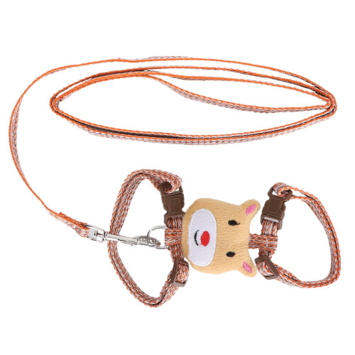 AntiLost Cat Harness with Leash, Adjustable, Escape-Proof, Orange 2