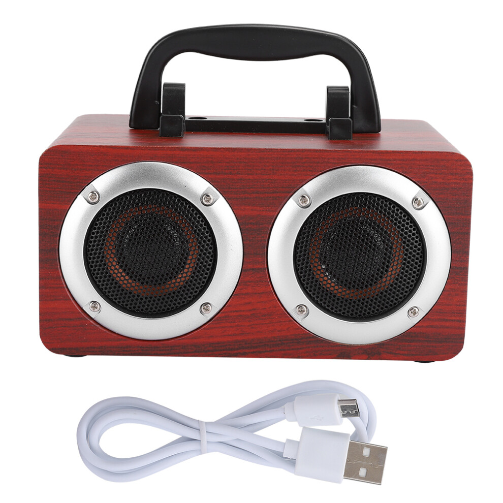 Advanced Bluetooth Technology Speaker With Long Playing Time, Wooden Vintage Dual Speaker System For Immersive Audio Experience 9012494963175