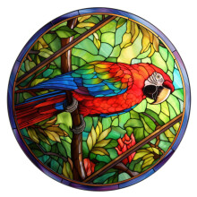 Bird Collision Warning Stickers Stained Glass Window Cling Static Glass Decal Indoor Window Sticker
