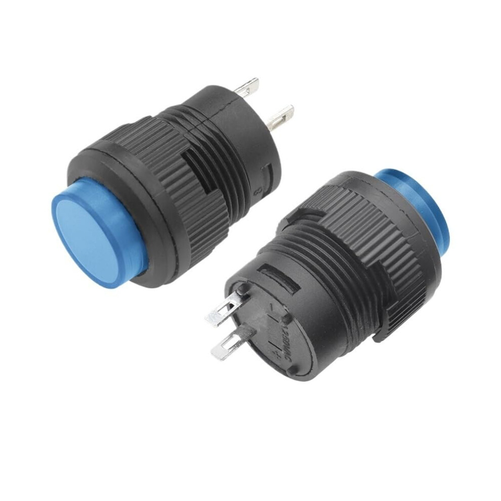 Momentary Push Button Switch Blue 16Mm 2Pin No Lighting 9382693275394