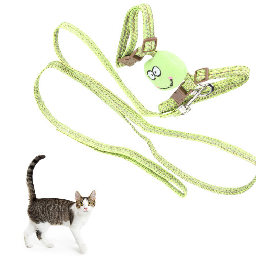 Green Adjustable Cat Harness with Leash AntiLost Escape-Proof Pet Strap