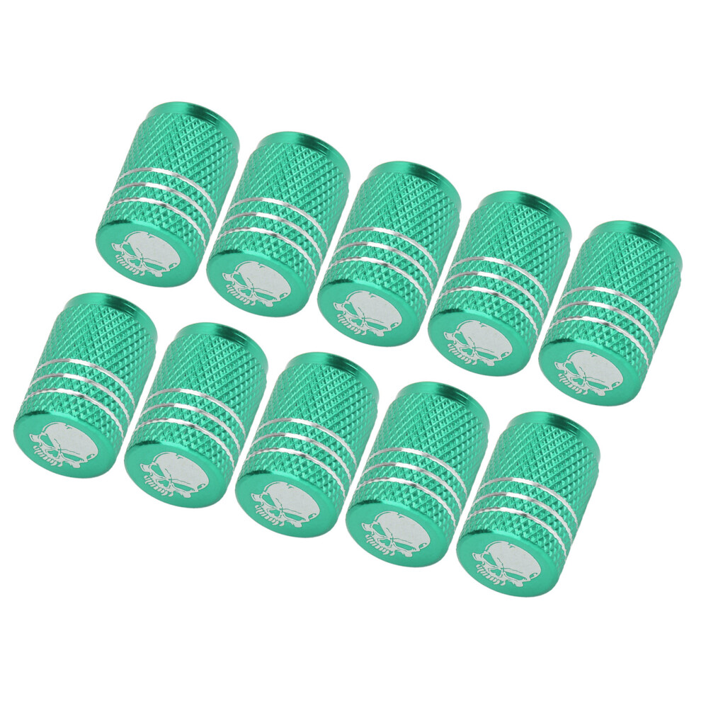 Zinc Alloy Skull Pattern Tire Valve Stem Caps For Cars, Suvs, Bikes Green 4671375217049