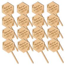 Wooden Plant Labels 20Pack Garden Tags, Wooden Stakes For Indoor And Outdoor Use, Succulents And Herbs, Easy To Write