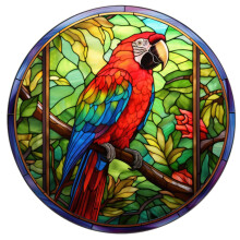 Collision Warning Stickers Stained Glass Window Cling Decorative Decal For Glass Static Window Sticker Bird Ornament