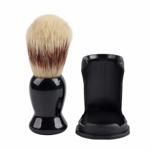 Pincel de barbear masculino, cabo artesanal com design que proporciona excelente aderência, cerdas livres de crueldade animal, design ergonômico,
