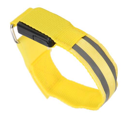 Reflective LED Light Armband, Dual Lighting Modes, 2Pcs CR2032, Yellow 2