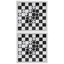 2Set International Plastic Checkers Set, 25x25cm Travel Board