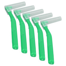 5 Stück L-förmige Interdentalbürsten zur Plaque-Entfernung, Grün, 20 g